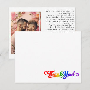 Mit Foto LGBTQ+  Gemeinsam aufblühen Dankeskarte
