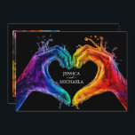 🌈 ❤️ mit Foto LGBTQ Herz der Hochzeit Einladung<br><div class="desc">Die Hochzeitseinladung aus der Kollektion "Herz des Stolzes" ist ein beeindruckendes und herzliches Stück, das die Liebe in ihrer lebendigsten Form feiern soll. An der Vorderseite der Einladung befindet sich das ikonische "Herz des Stolzes" Kunstwerk, in dem zwei Hände in strahlenden LGBT-Farben eine Herzgeste bilden. Im Herzen des von den...</div>