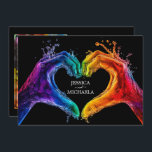 🌈 ❤️ mit Foto LGBTQ Herz der Hochzeit Einladung<br><div class="desc">Die Hochzeitseinladung aus der Kollektion "Herz des Stolzes" ist ein beeindruckendes und herzliches Stück, das die Liebe in ihrer lebendigsten Form feiern soll. An der Vorderseite der Einladung befindet sich das ikonische "Herz des Stolzes" Kunstwerk, in dem zwei Hände in strahlenden LGBT-Farben eine Herzgeste bilden. Im Herzen des von den...</div>