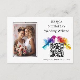 Mit Foto LGBTQ+ Website Rainbow Lovebirds Begleitkarte