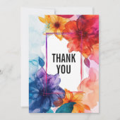 Mit Foto lila Anemone Dreamscape Hochzeit Dankeskarte (Vorderseite)