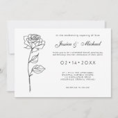 Mit Foto Minimalistisch zeitlos blühende Einladung (Vorderseite)