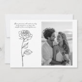 Mit Foto Minimalistisch zeitlos blühende Einladung (Rückseite)