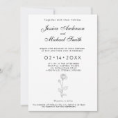 Mit Foto Minimalistisch zeitlos blühende Einladung (Vorderseite)