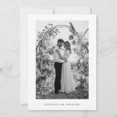 Mit Foto Minimalistisch zeitlos blühende Einladung (Rückseite)