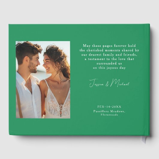 💍 mit Foto Passiflora Ruhe Gästebuch (Rückseite)