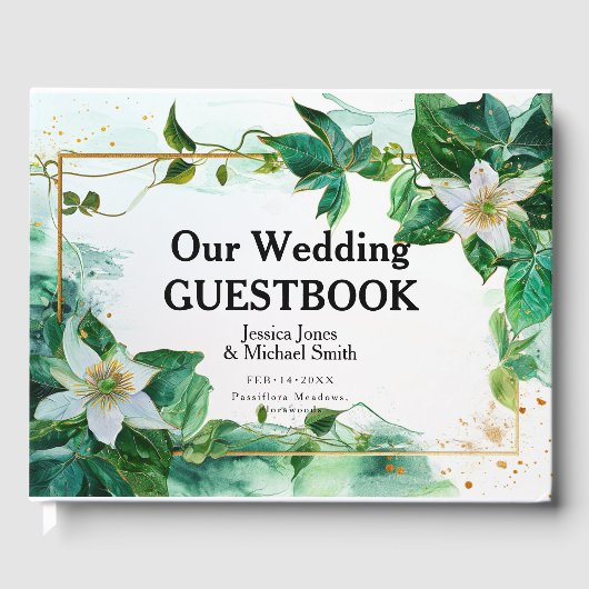 💍 mit Foto Passiflora Ruhe Gästebuch (Vorderseite)