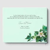 💍 mit Foto, Pastell Passiflora Gästebuch (Rückseite)