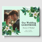 💍 mit Foto, Pastell Passiflora Gästebuch (Vorderseite)