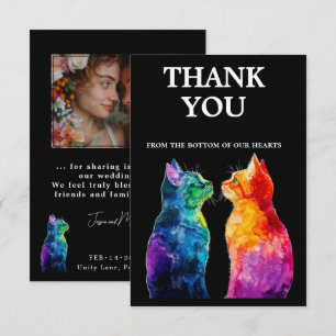 Mit Foto 🌈 Purrfectly Yours: Purrfectly Dankeskarte