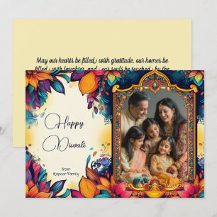 Mit Foto Radiant Diwali Familiengrüßen