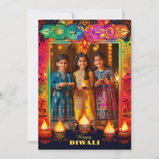 Mit Foto Rainbow Diwali Splendor (Vorderseite)