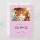 Mit Foto, rosa Wiesenblüten Einladung (Rückseite)