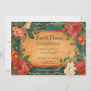 🌹 mit Foto Rose Romantik: Jugendstil-Splendor Save The Date