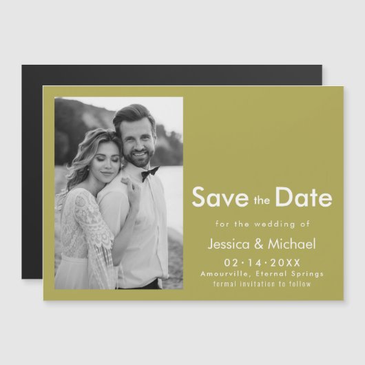 💍 mit Foto Save the Date Magneteinladung (Vorne/Hinten)