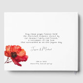 Mit Foto Scarlet Petal Elegante Gästebuch (Rückseite)