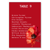 Mit Foto Scarlet Petal Elegante Tischnummer (Rückseite)