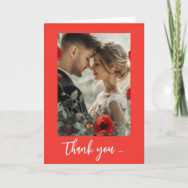 Mit Foto Scarlet Petal Serenade Dankeskarte