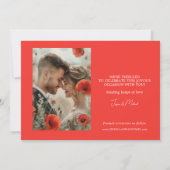 Mit Foto Scarlet Petal Serenade Einladung (Rückseite)