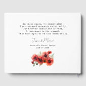 Mit Foto Scarlet Petal Serenade Gästebuch (Rückseite)