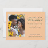 Mit Foto 🌻 Sonnenblumen und Mohnreverie Save The Date (Rückseite)