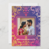 Mit Foto strahlender Romantik Einladung (Rückseite)