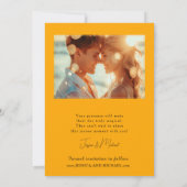 🌻 mit Foto Sunny Petals & Scarlet Blocks Save The Date (Rückseite)