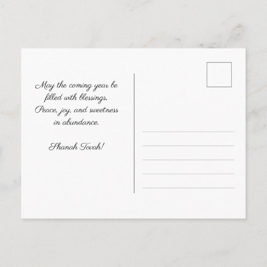 Mit Foto und benutzerdefiniertem Text Elegant Shan Postkarte (Rückseite)