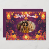 Mit Foto und benutzerdefiniertem Text Rangoli Radi Einladung (Vorne/Hinten)