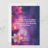 Mit Foto und benutzerdefiniertem Textglühen & Sage Einladung (Rückseite)