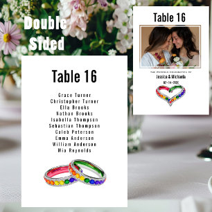 Mit Foto und Gästeliste Hochzeit Intertwined in Pr Tischnummer