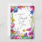 Mit Foto Vielen Dank Meadow Blooms Collection Dankeskarte (Vorderseite)