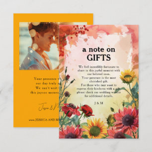 🌻Mit Fotobemerkung zu Geschenken 🌻 Sunny Petals Begleitkarte