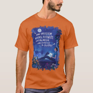Mit Freedom Books Blume & The Moon Book Lover B T-Shirt