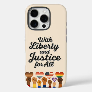 Mit Freiheit und Gerechtigkeit für alle Protestfre iPhone 16 Pro Hülle