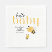Mit Freude feiern: Hallo Baby Bee Shower Napkins Serviette (Vorderseite)