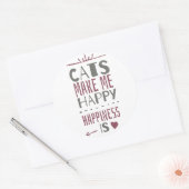 Mit Freude Katze Runder Aufkleber (Umschlag)
