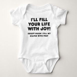 Mit Freude und Kot gefüllter lustiger Romper Baby Strampler