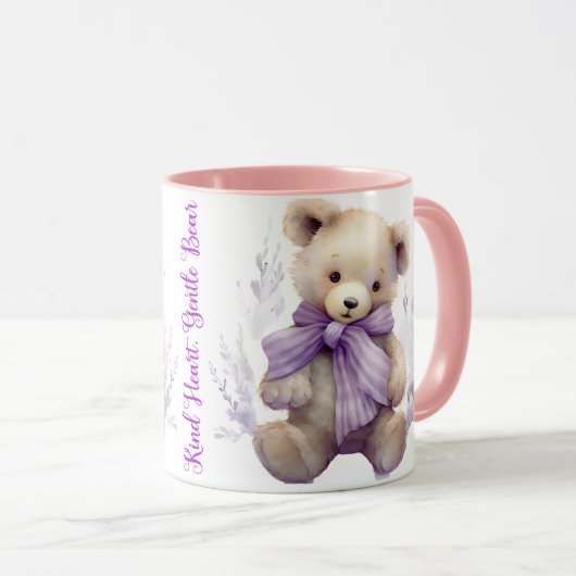 Mit freundlichem Herzen sanfte Bären-Tasse - Niedl Tasse (VorderseiteRechts)