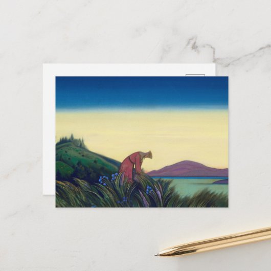 Mit freundlichen Gras, Vasilisa die Weiße von Roer Postkarte (Vorderseite/Rückseite Beispiel)