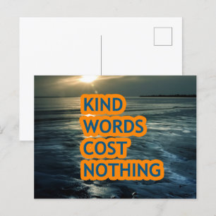 Mit freundlichen Worten nichts kostet Postkarte