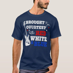 Mit freundlicher Genehmigung von Rot Weiß und Blau T-Shirt
