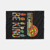 Mit freundlicher Hand Gebärdensprache Asl Puzzle A Fleecedecke (Vorderseite (Horizontal))