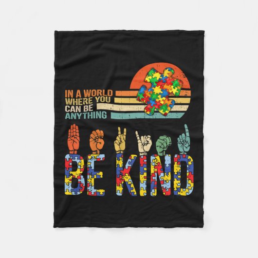 Mit freundlicher Hand Gebärdensprache Asl Puzzle A Fleecedecke (Vorderseite)