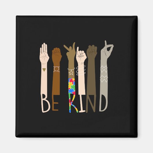 Mit freundlicher Hand Gebärdensprache Asl Puzzle A Magnet (Vorne)