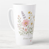 Mit Freundlichkeit blühen Blumen-Tasse Milchtasse (Linke Ecke)