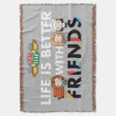 Mit FRIENDS™ Chibi Kunst ist das Leben besser Decke (Vorderseite Vertikal)