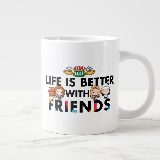 Mit FRIENDS™ Chibi Kunst ist das Leben besser Jumbo-Tasse (Rechts)