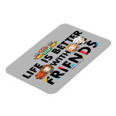 Mit FRIENDS™ Chibi Kunst ist das Leben besser Magnet (Linke Seite)