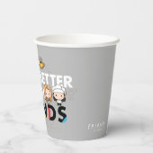 Mit FRIENDS™ Chibi Kunst ist das Leben besser Pappbecher (Rückseite)